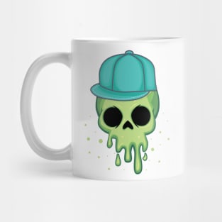 melting skull with cap Mug